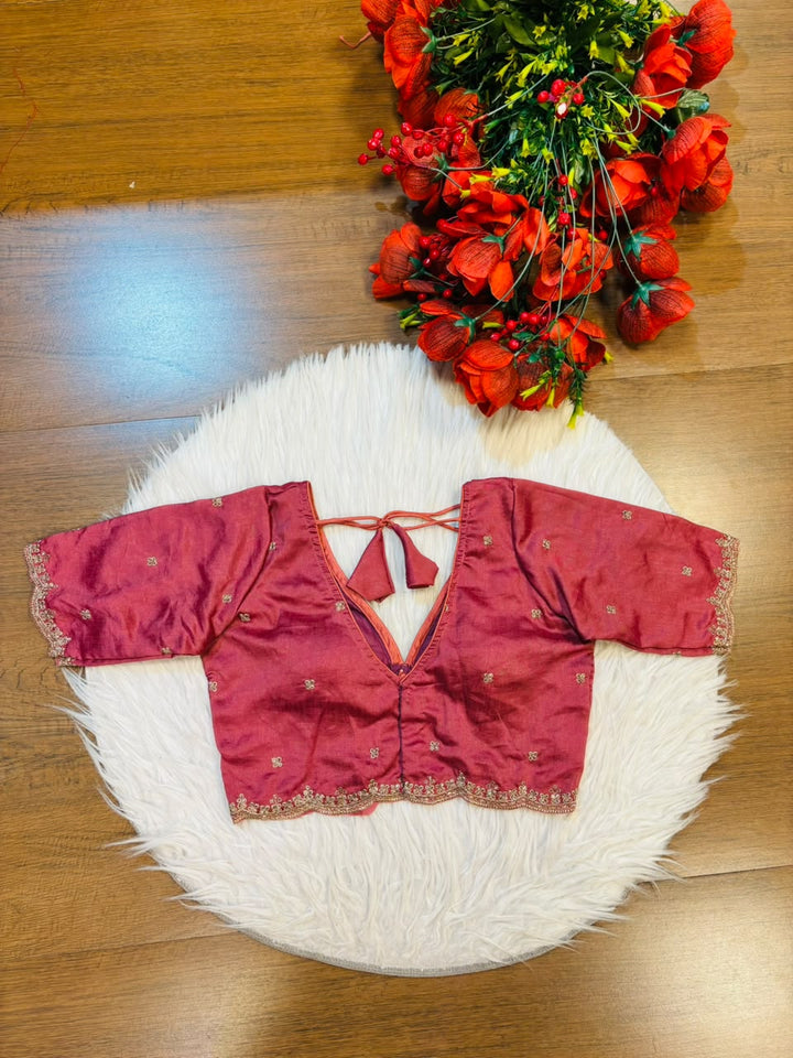 Falling For Florals Vichitra Silk Blouse