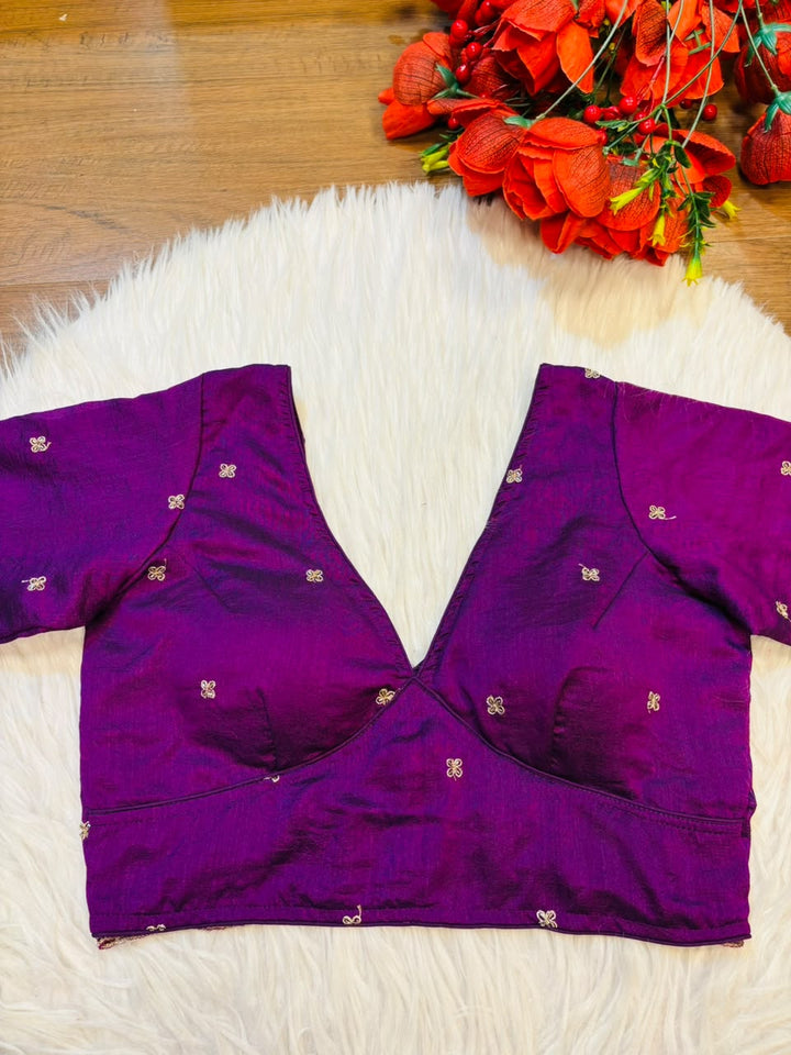 Falling For Florals Vichitra Silk Blouse
