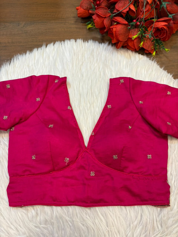 Falling For Florals Vichitra Silk Blouse