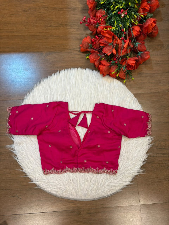 Falling For Florals Vichitra Silk Blouse