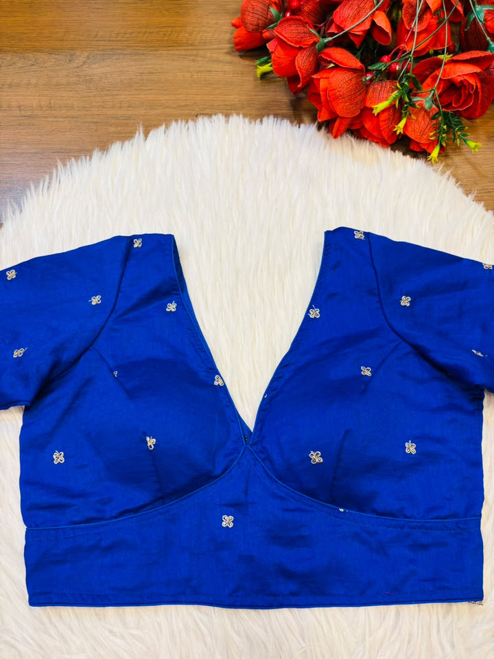 Falling For Florals Vichitra Silk Blouse