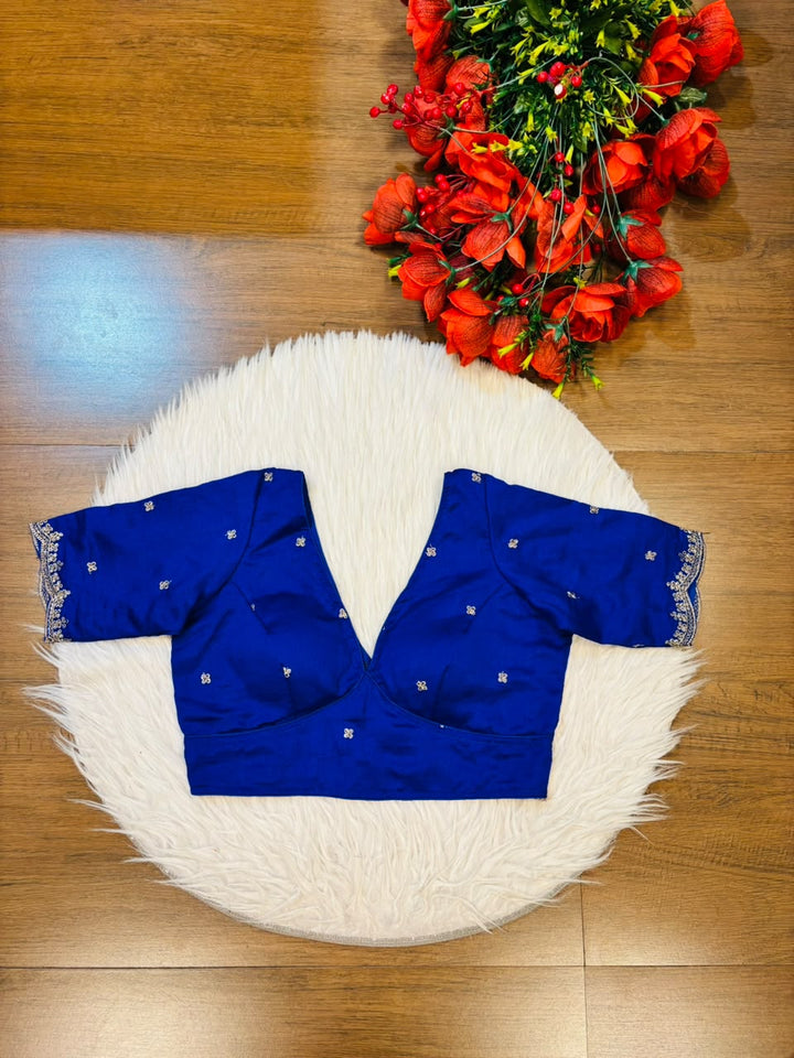 Falling For Florals Vichitra Silk Blouse