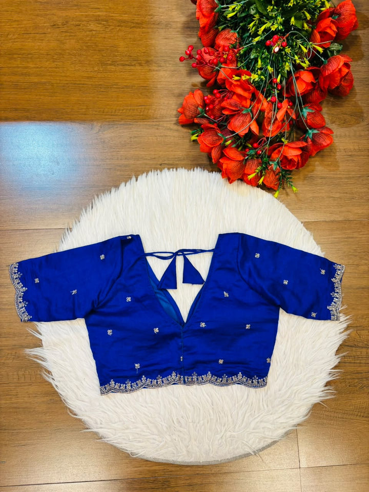 Falling For Florals Vichitra Silk Blouse