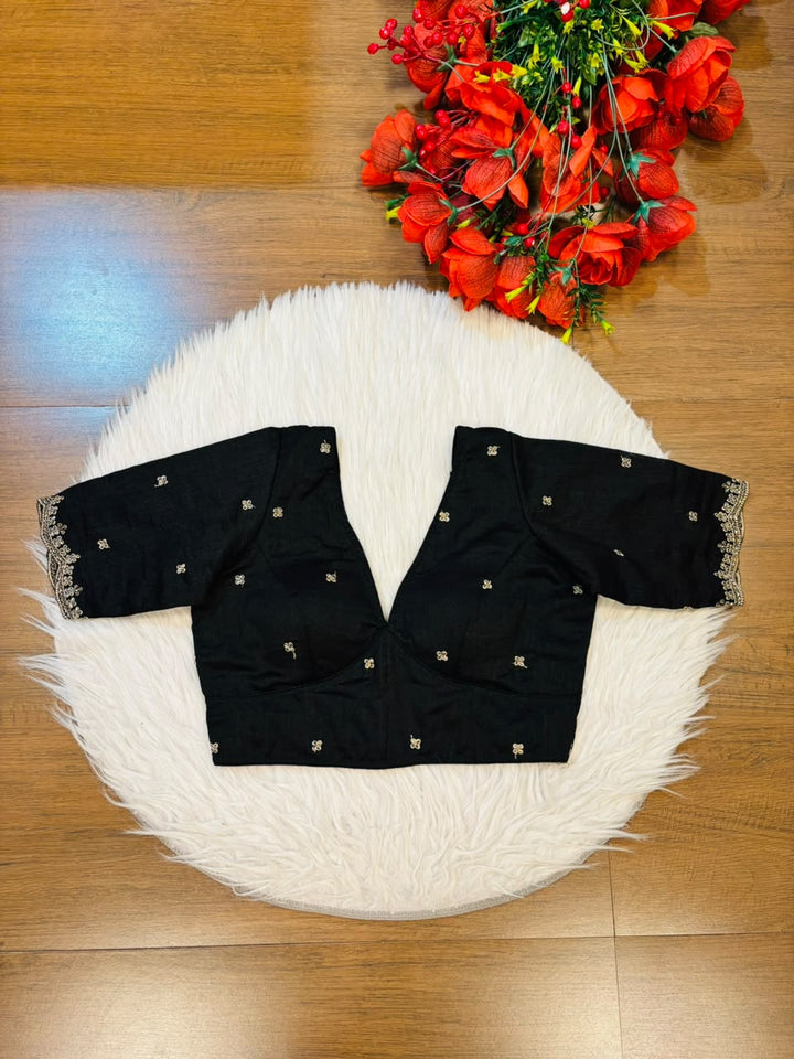 Falling For Florals Vichitra Silk Blouse