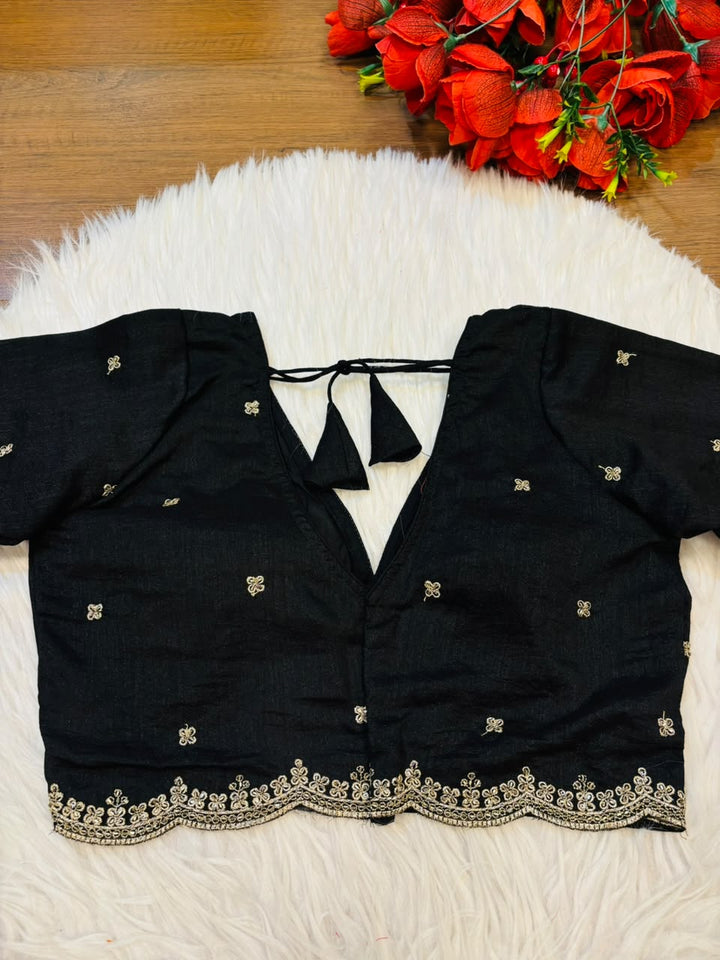 Falling For Florals Vichitra Silk Blouse