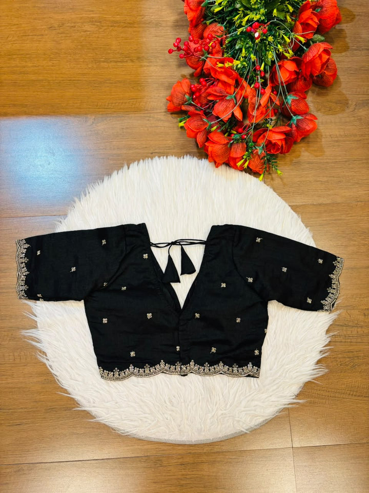 Falling For Florals Vichitra Silk Blouse