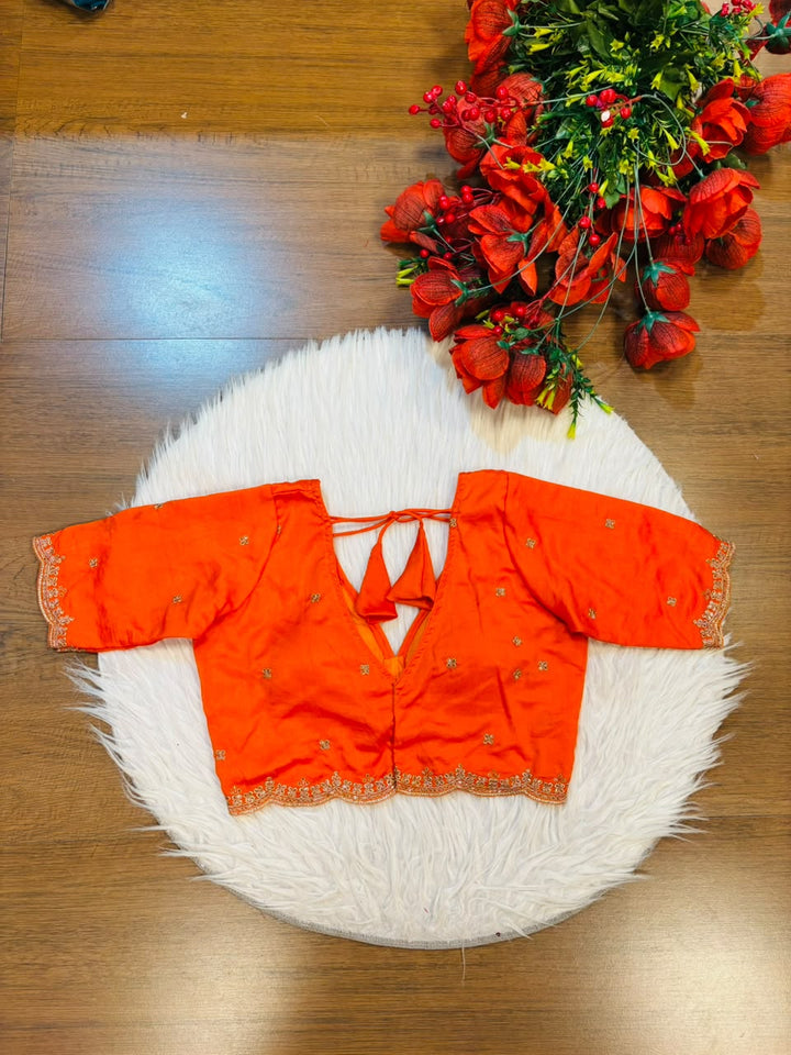 Falling For Florals Vichitra Silk Blouse