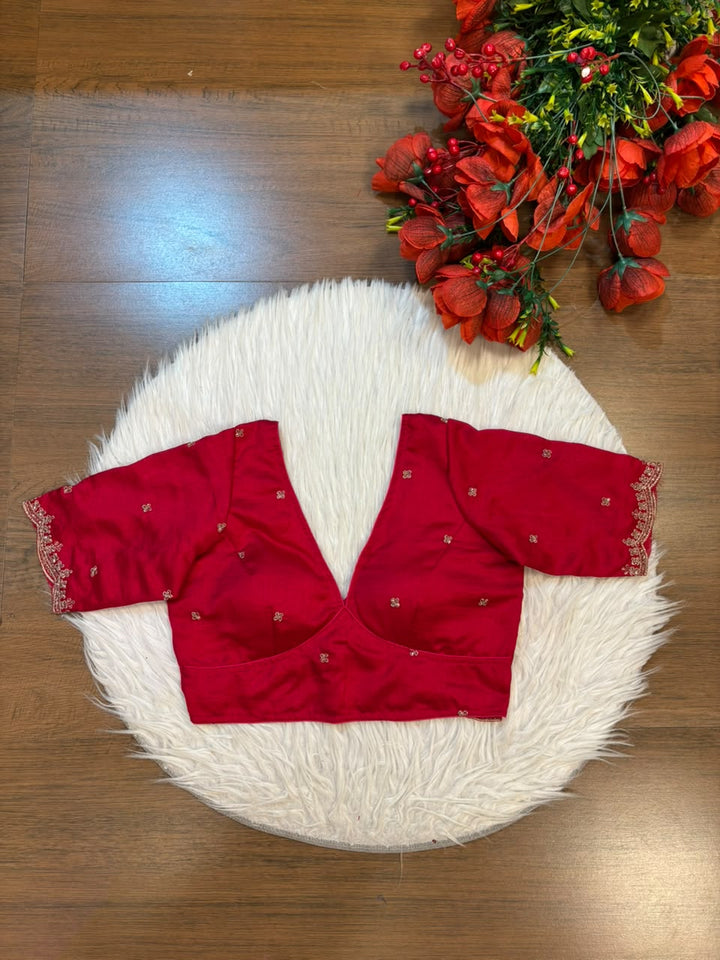 Falling For Florals Vichitra Silk Blouse