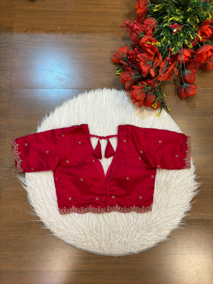 Falling For Florals Vichitra Silk Blouse