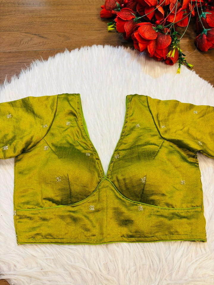 Falling For Florals Vichitra Silk Blouse