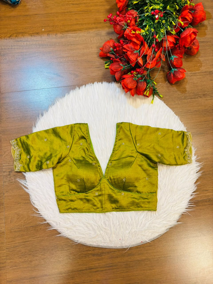 Falling For Florals Vichitra Silk Blouse