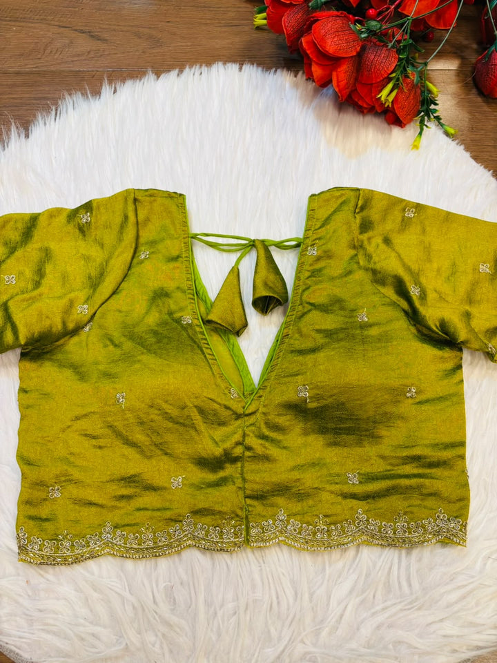 Falling For Florals Vichitra Silk Blouse