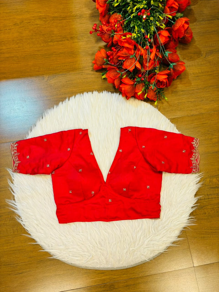 Falling For Florals Vichitra Silk Blouse