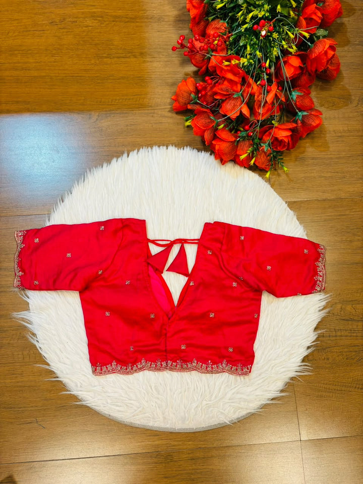 Falling For Florals Vichitra Silk Blouse