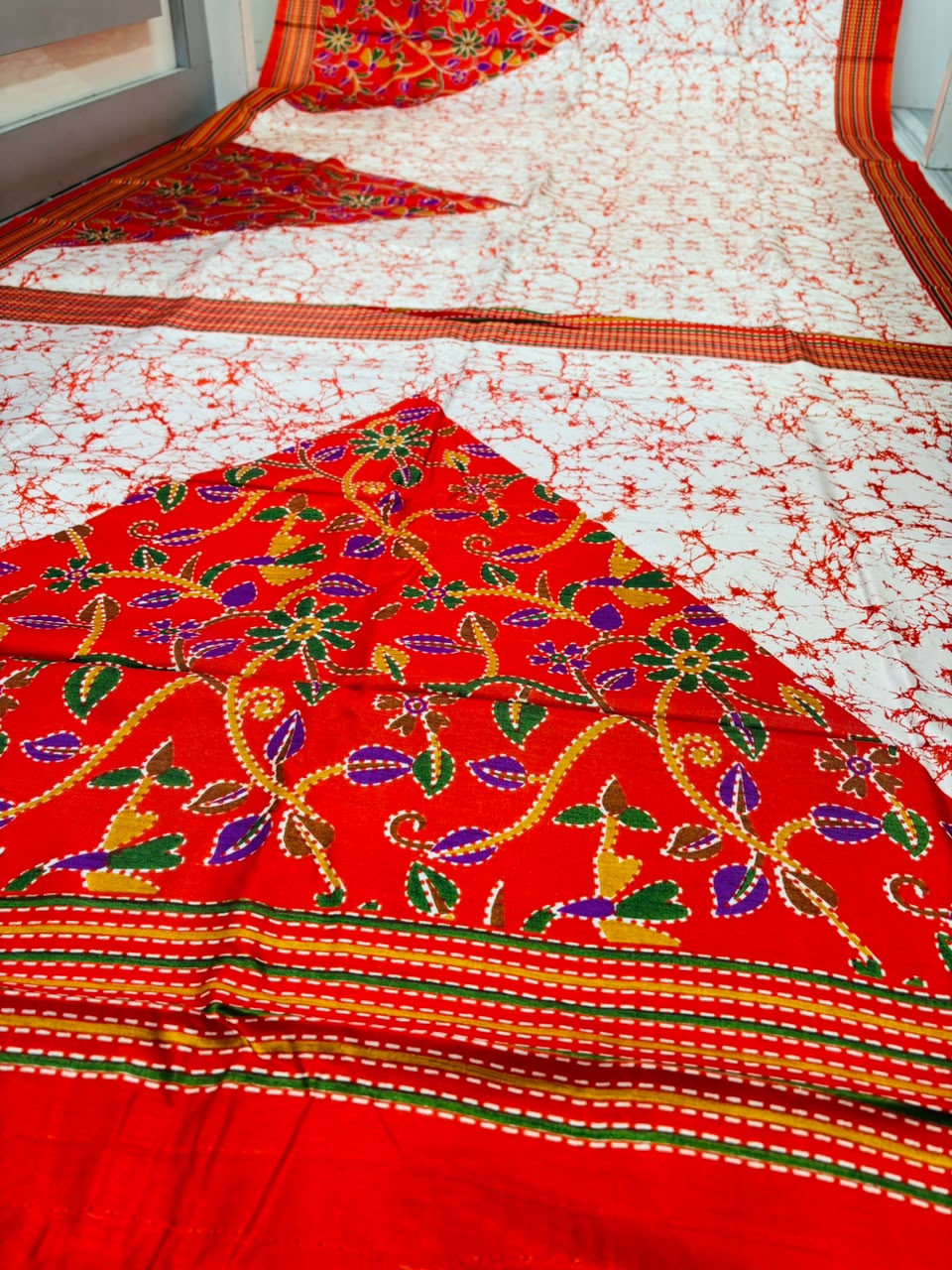 Trikon Ranga Fancy Silk Saree