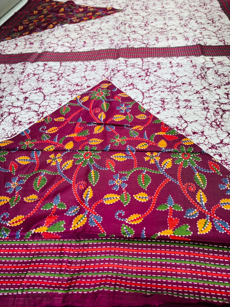 Trikon Ranga Fancy Silk Saree