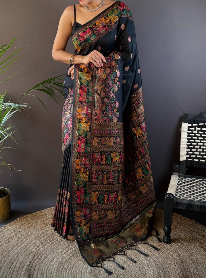 The Story of Her Pashmina Silk Saree