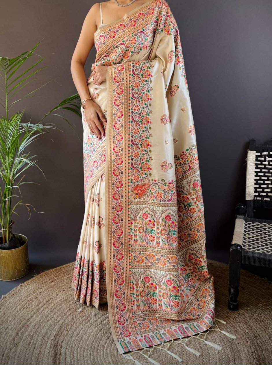 The Story of Her Pashmina Silk Saree