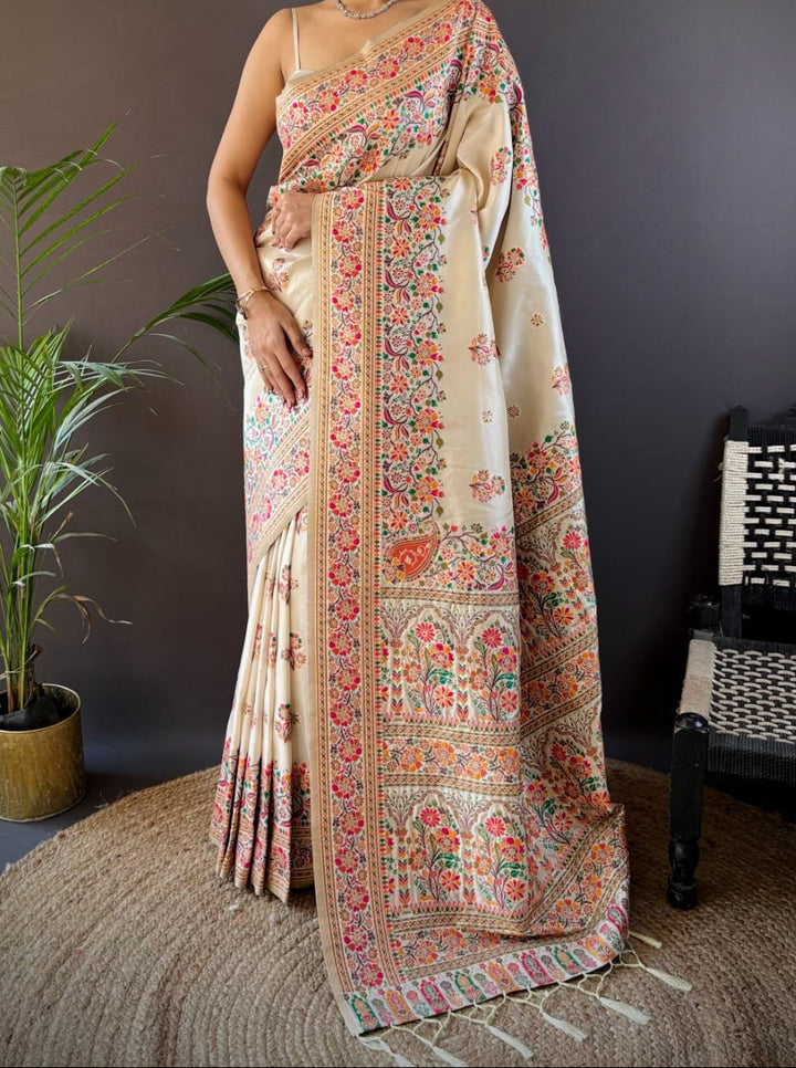 The Story of Her Pashmina Silk Saree