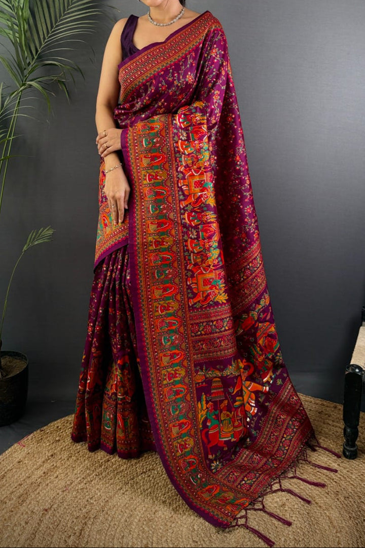Royal Heirloom Pashmina Silk Saree