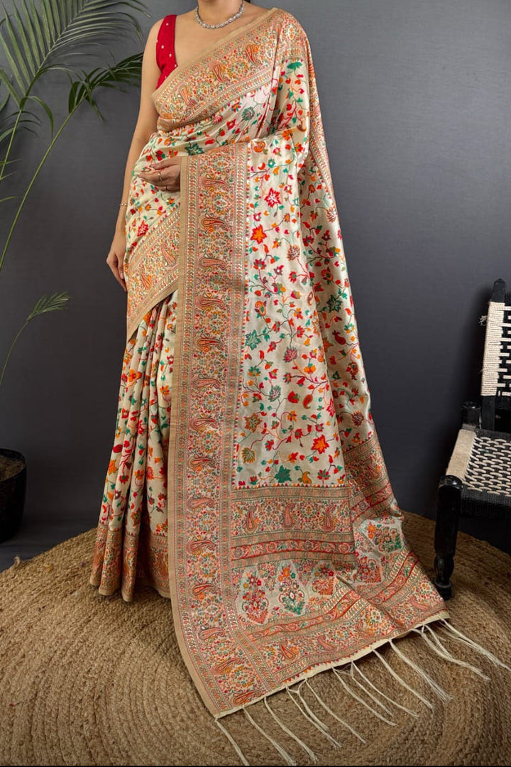 Royal Heirloom Pashmina Silk Saree
