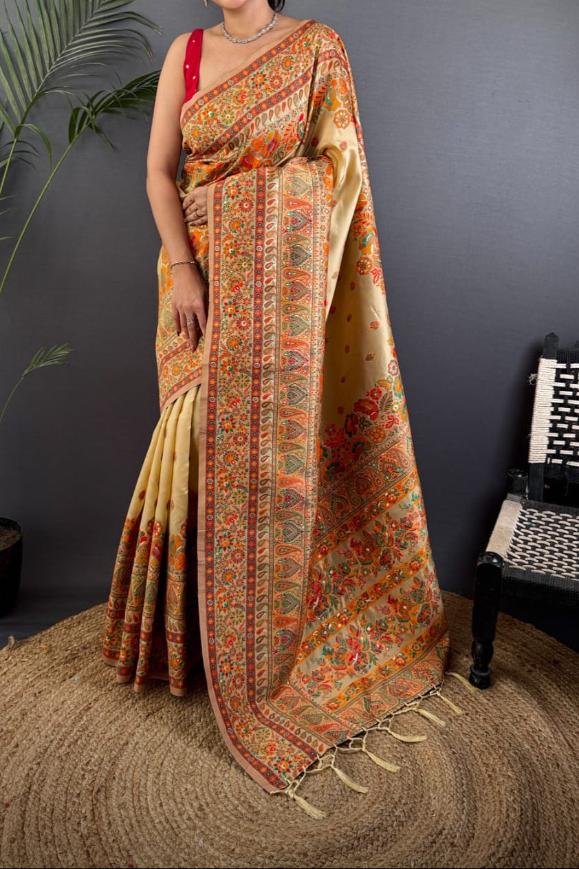 Royal Heirloom Pashmina Silk Saree