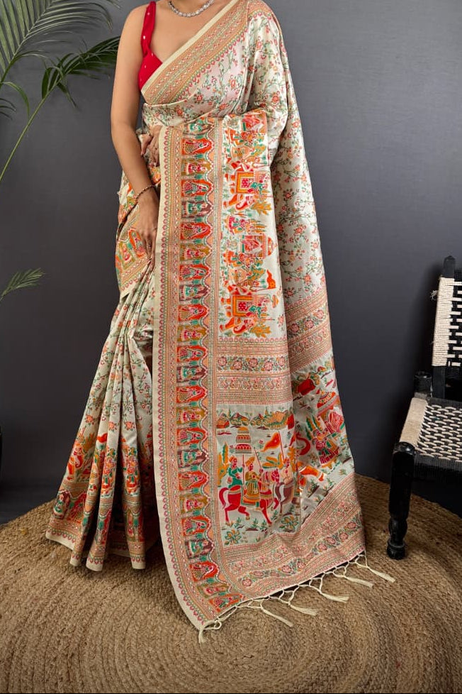 Royal Heirloom Pashmina Silk Saree