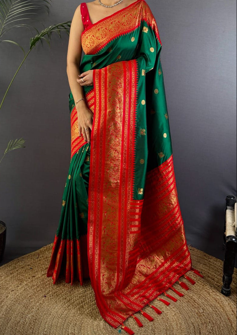 A Tale of Two Tones Fancy Silk Saree
