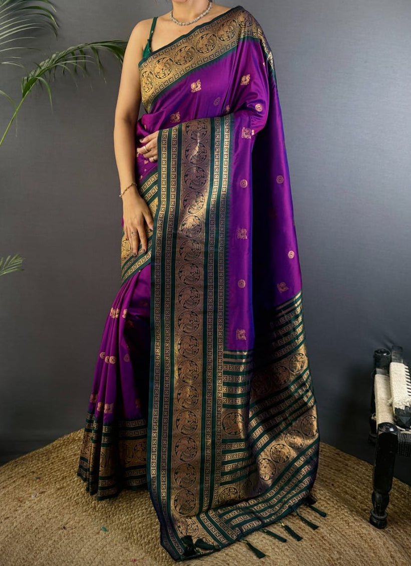 A Tale of Two Tones Fancy Silk Saree