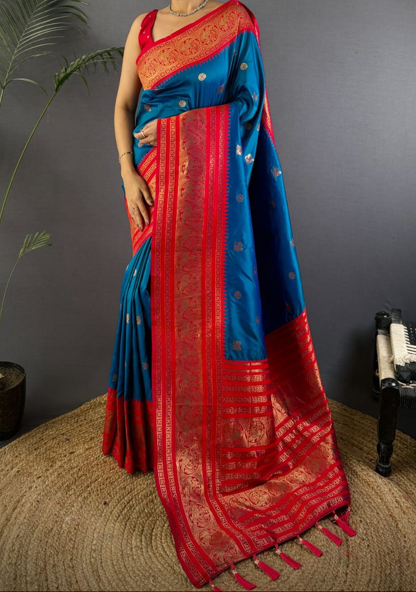 A Tale of Two Tones Fancy Silk Saree