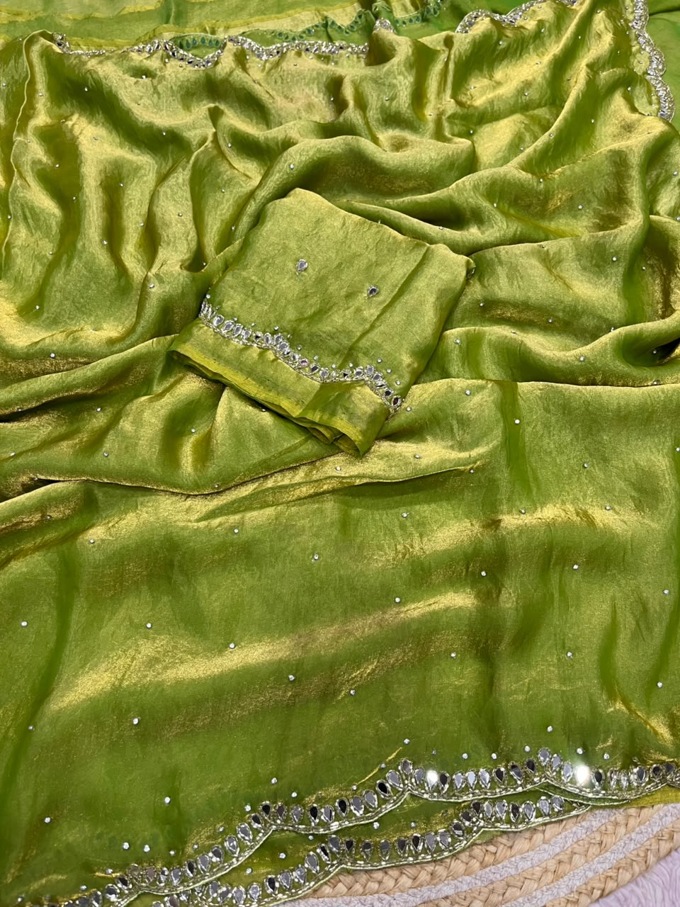Iconic Glow Satin Silk Saree