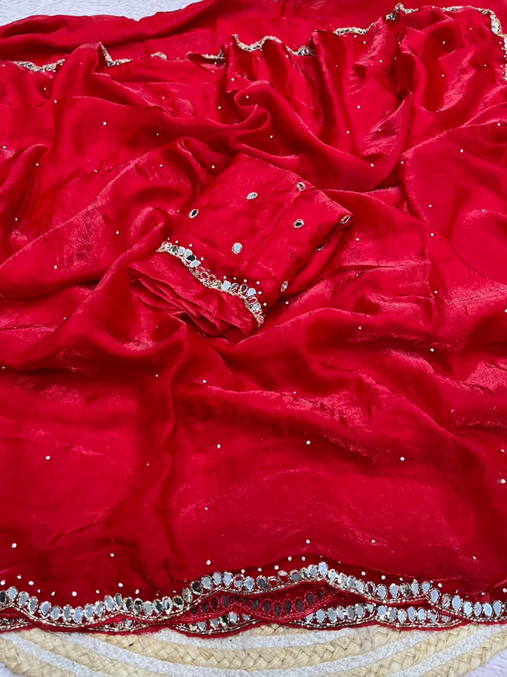 Iconic Glow Satin Silk Saree