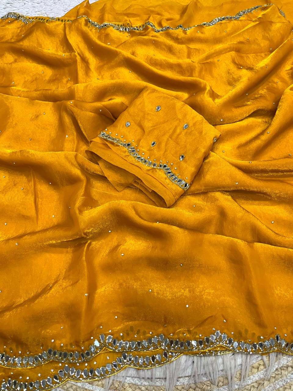 Iconic Glow Satin Silk Saree