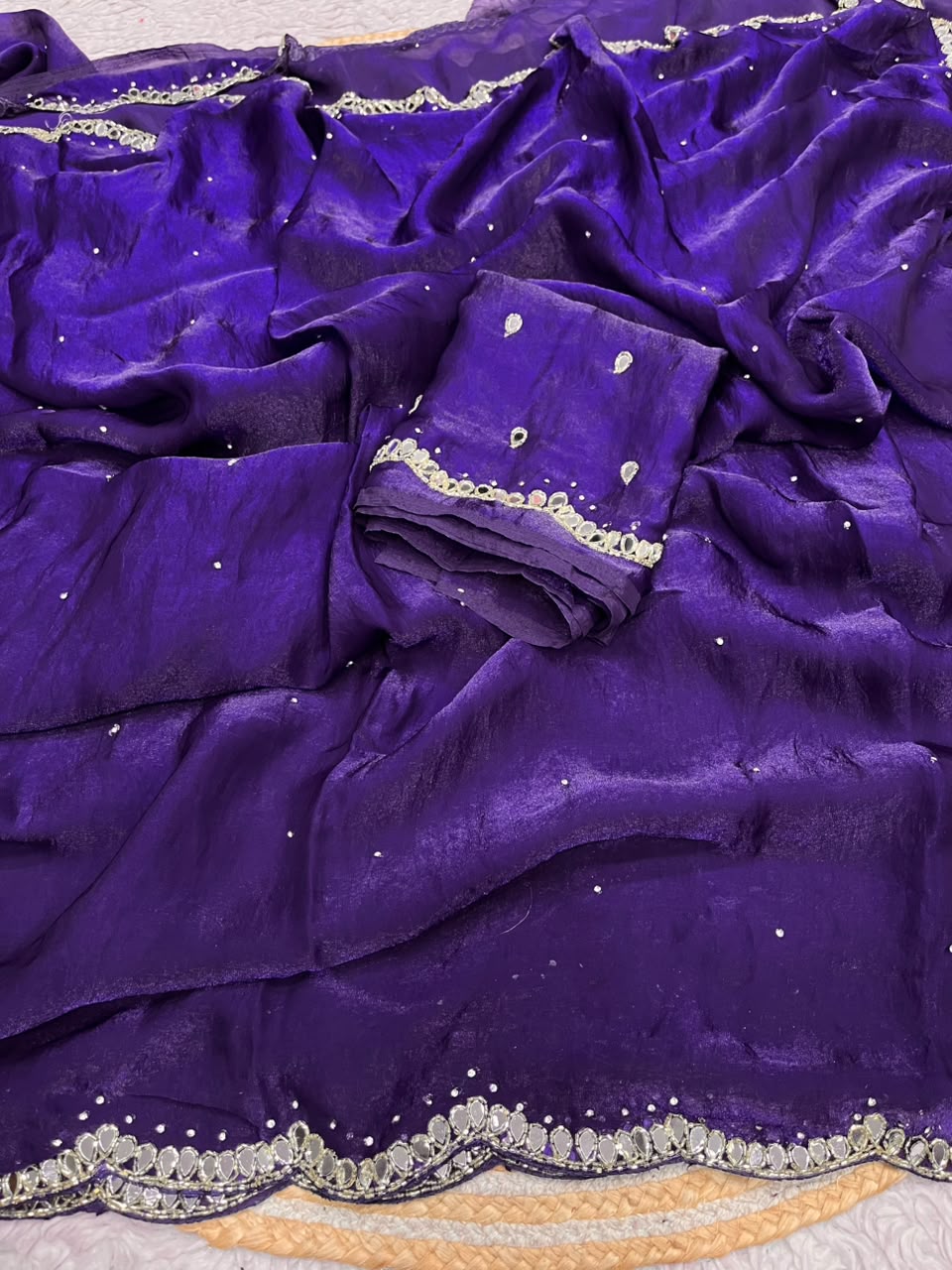 Iconic Glow Satin Silk Saree