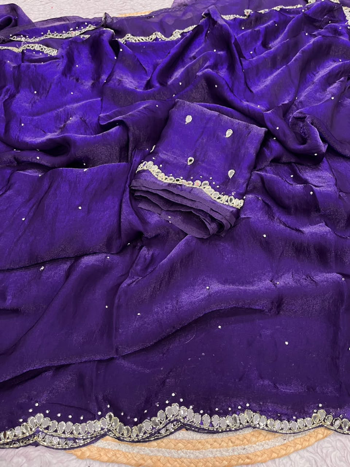 Iconic Glow Satin Silk Saree