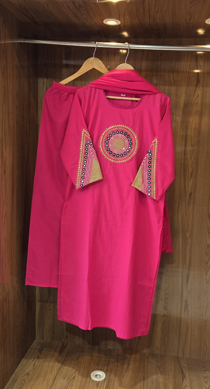 Sky Serenity Cotton Kurti Set