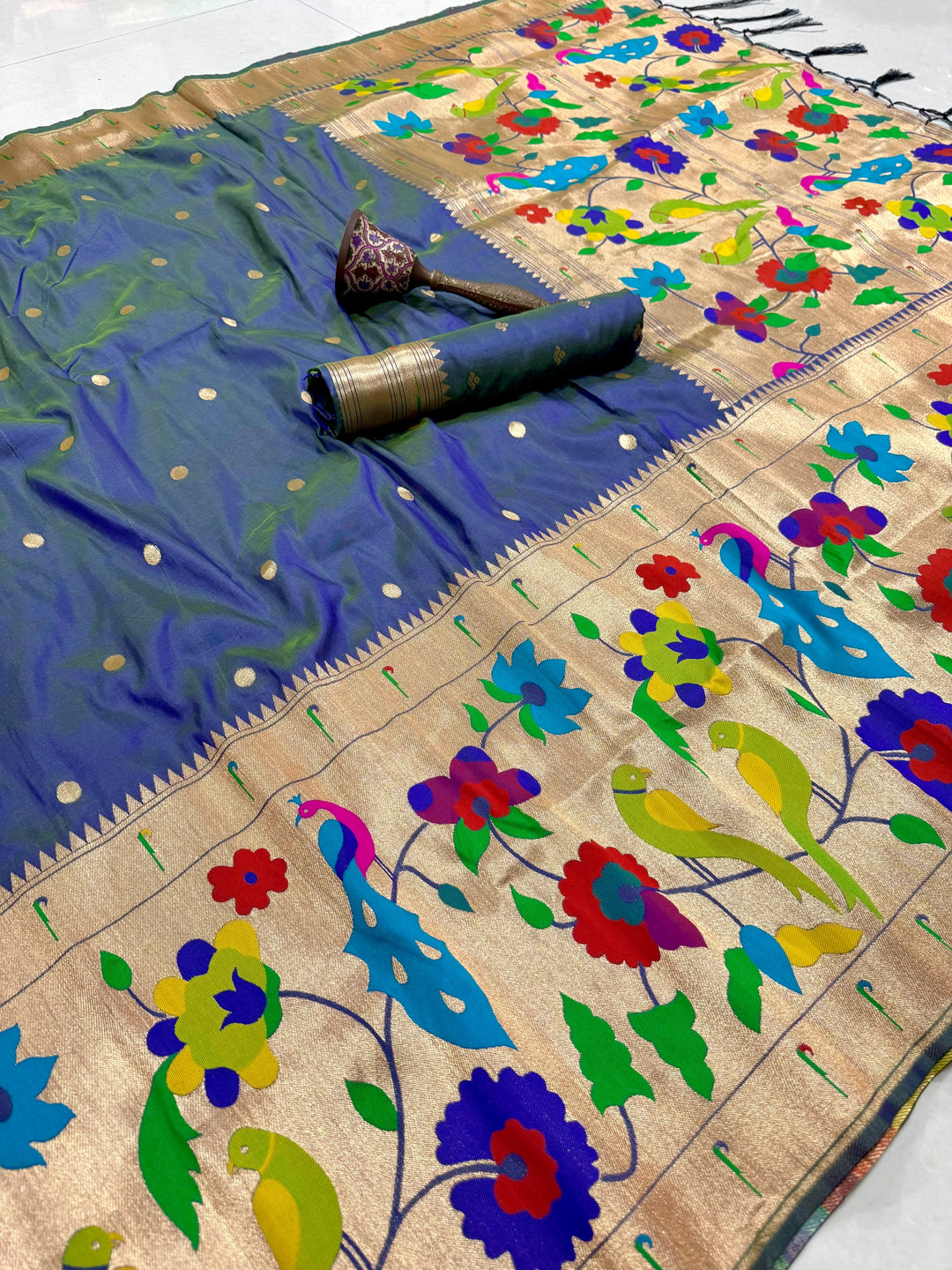 Shahi Kanjivaram Paithani Silk Saree