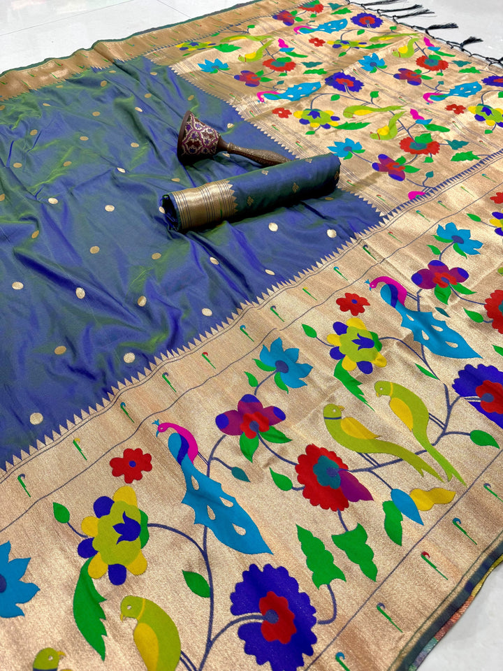 Shahi Kanjivaram Paithani Silk Saree