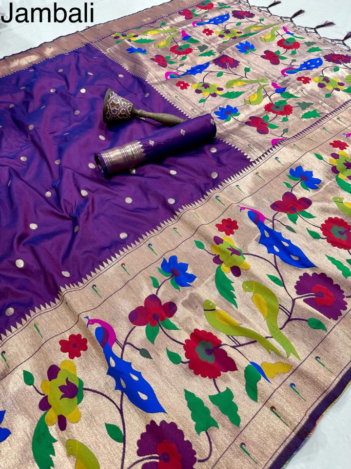 Shahi Kanjivaram Paithani Silk Saree
