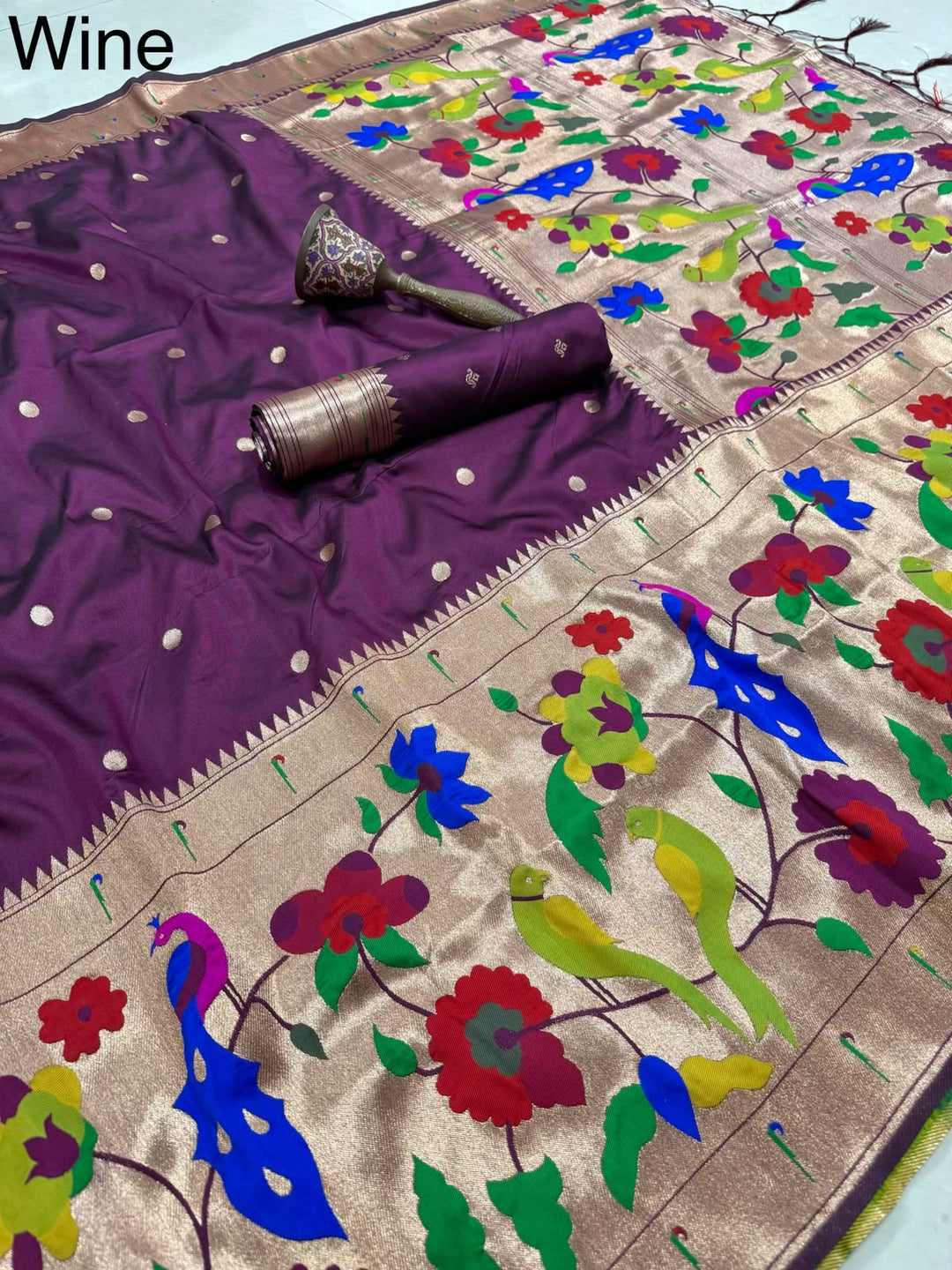 Shahi Kanjivaram Paithani Silk Saree