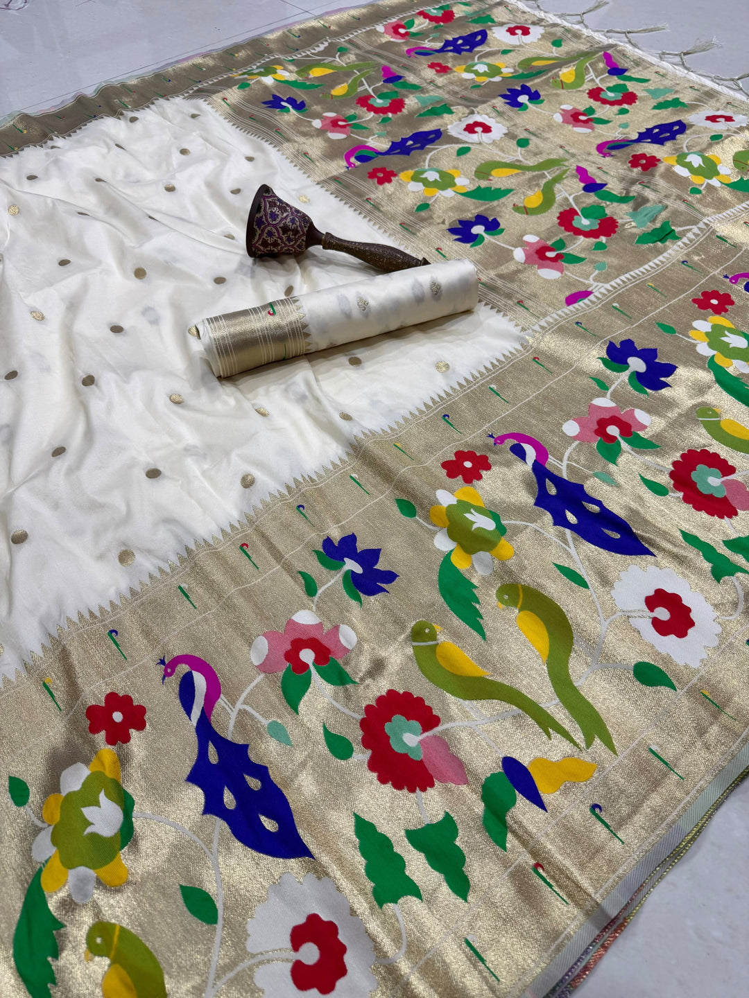 Shahi Kanjivaram Paithani Silk Saree