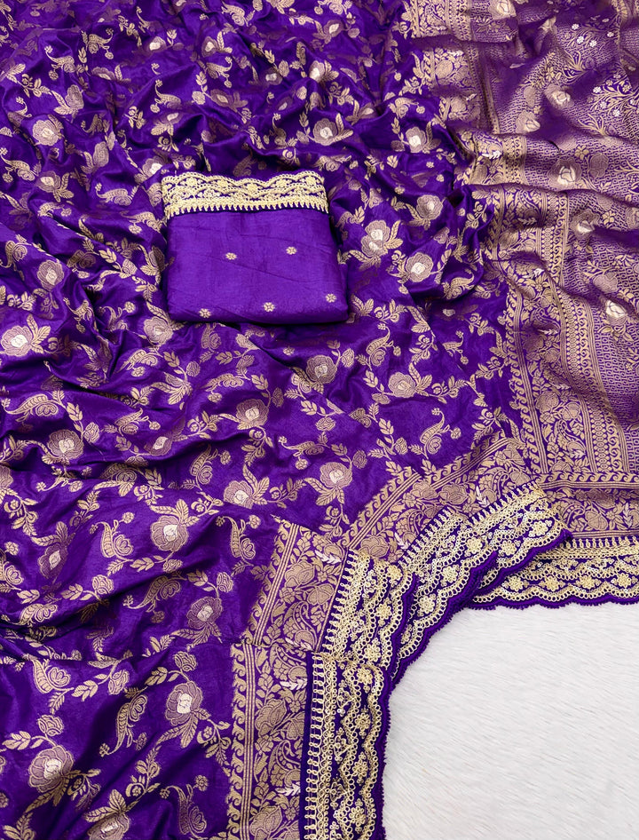 Festive Aura Khaddi Dolla Silk Saree