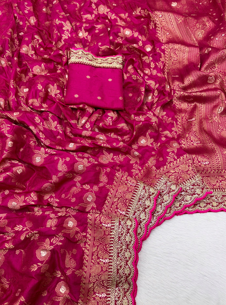 Festive Aura Khaddi Dolla Silk Saree