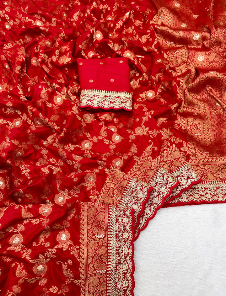 Festive Aura Khaddi Dolla Silk Saree