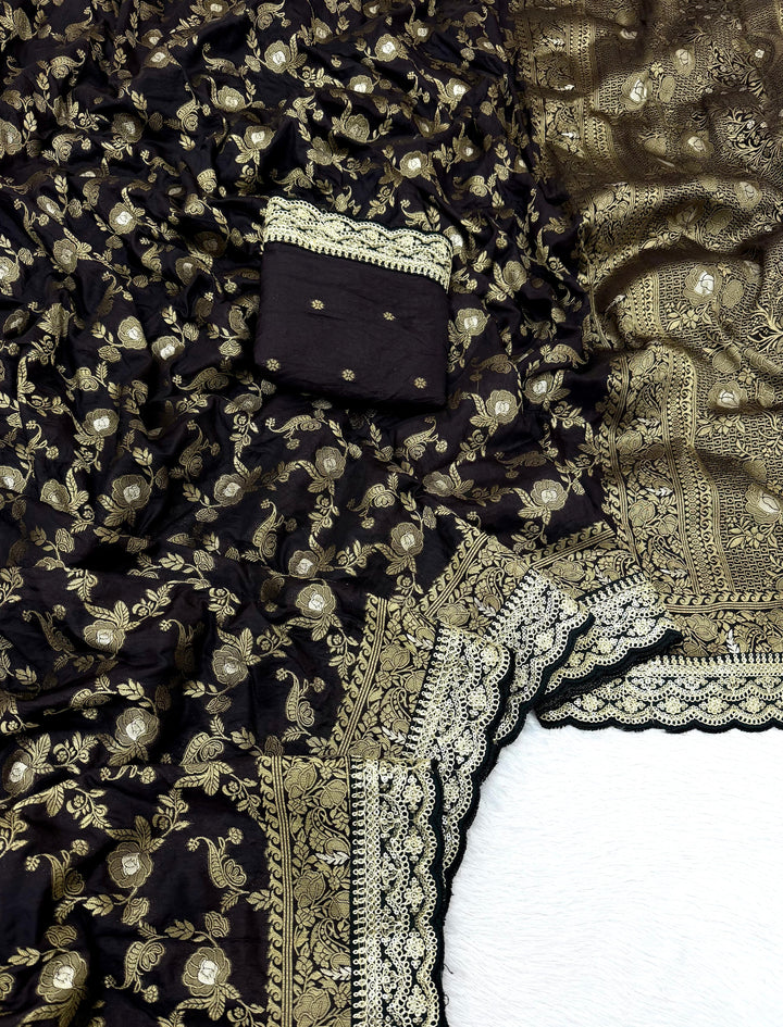 Festive Aura Khaddi Dolla Silk Saree