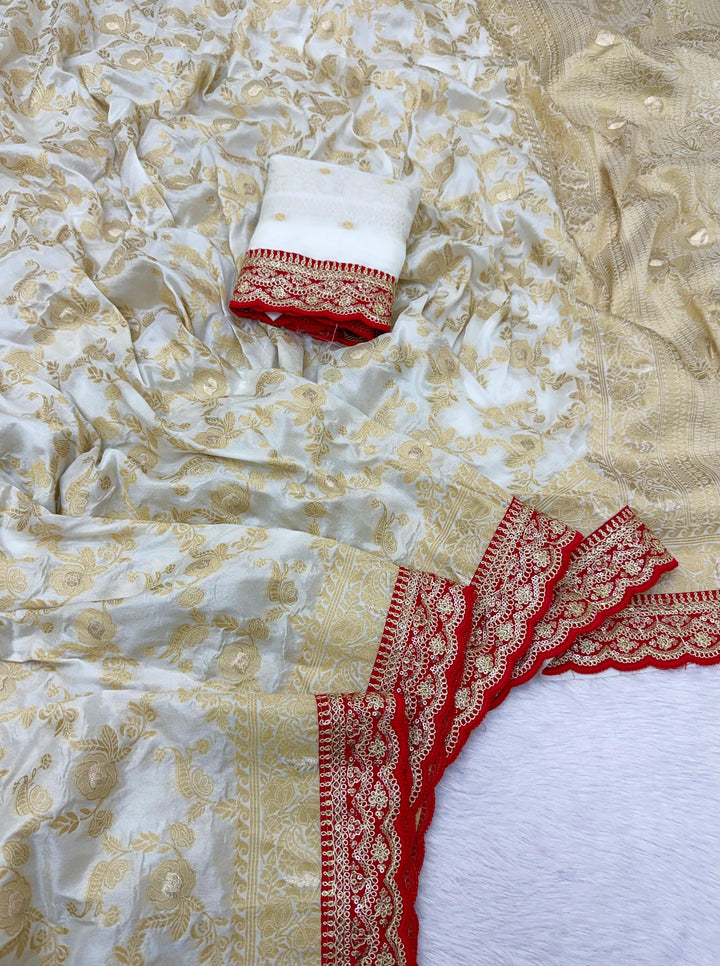 Festive Aura Khaddi Dolla Silk Saree