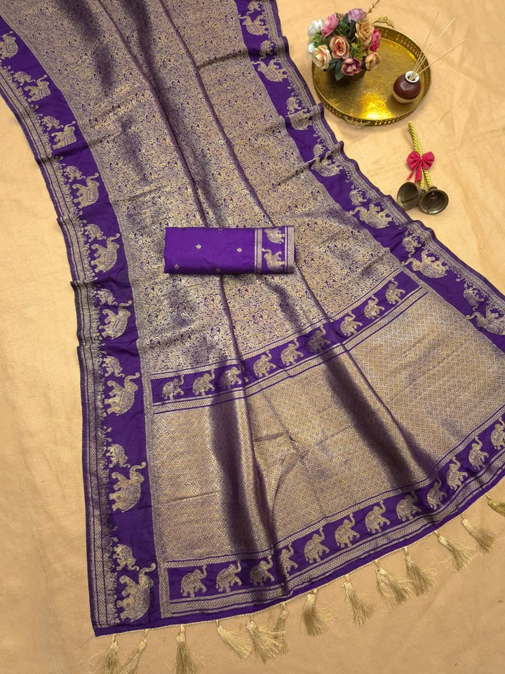 Peshwa Legacy Designer Banarasi Khadi Silk Saree