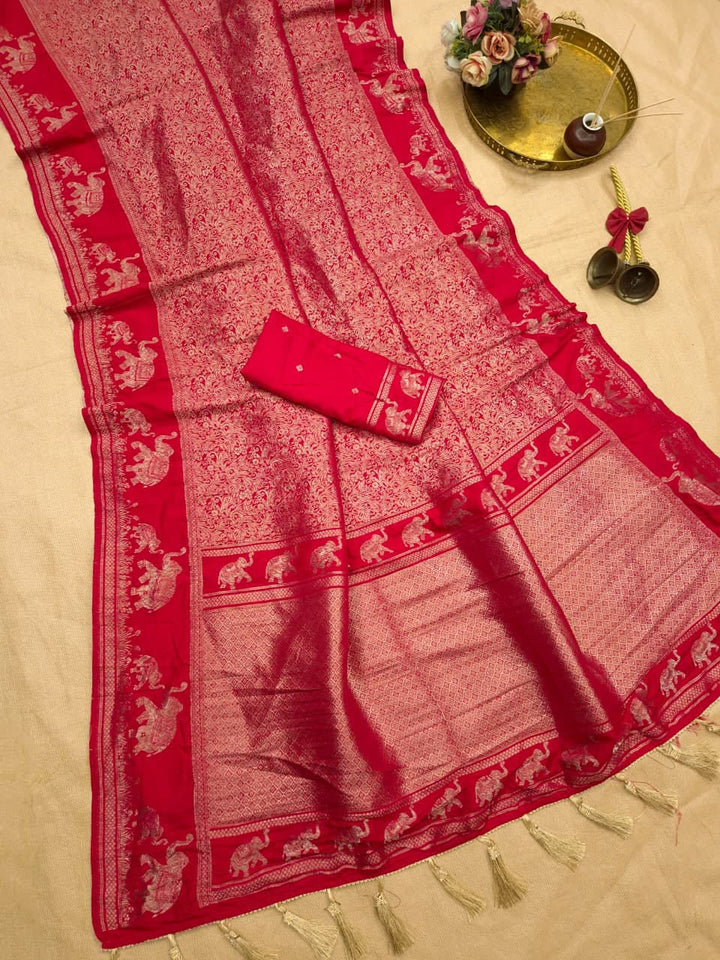 Peshwa Legacy Designer Banarasi Khadi Silk Saree