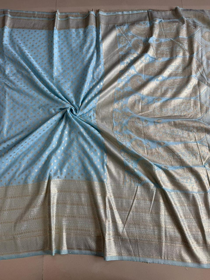 The Queen You Are Crepe Khaddi Silk Saree
