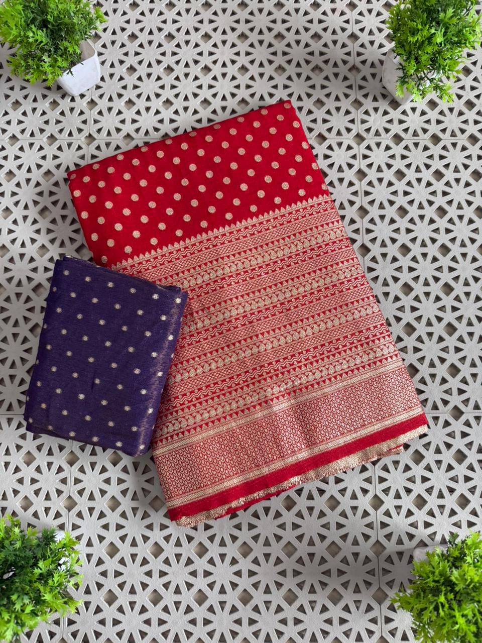 The Queen You Are Crepe Khaddi Silk Saree